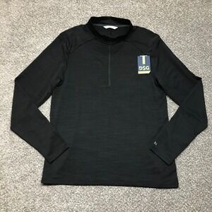 DSG Top Mens Size M Black 1/4 Zip Movement Gym Run Training Pullover Long Sleeve